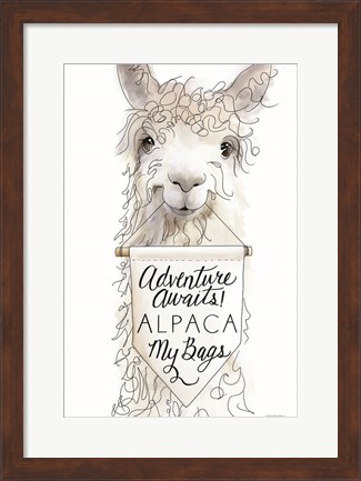 Framed Alpaca My Bags Print