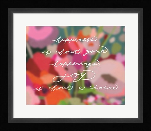 Framed Happiness Is? Print