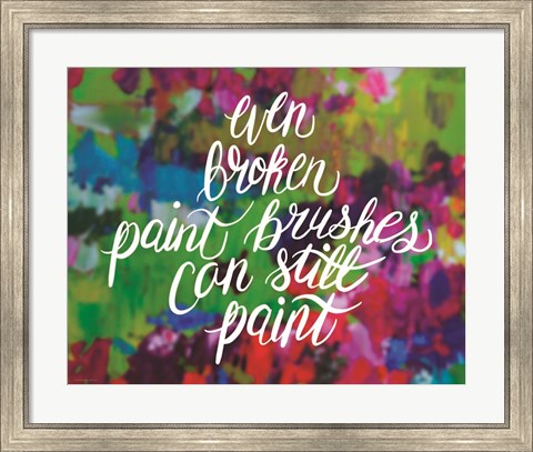 Framed Broken Paintbrushes Print