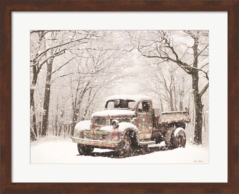 Framed Christmas Tree Truck Print