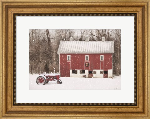 Framed Lickdale Farm in Winter Print