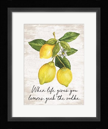 Framed Grab the Vodka Print