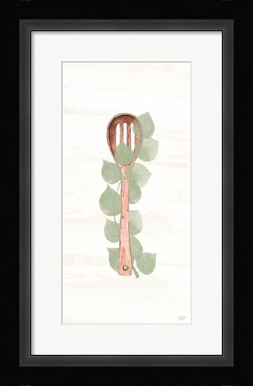 Framed Kitchen Utensils - Slotted Spoon Print