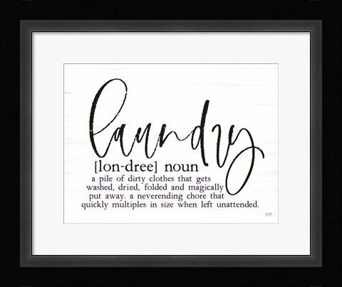 Framed Laundry Definition Print
