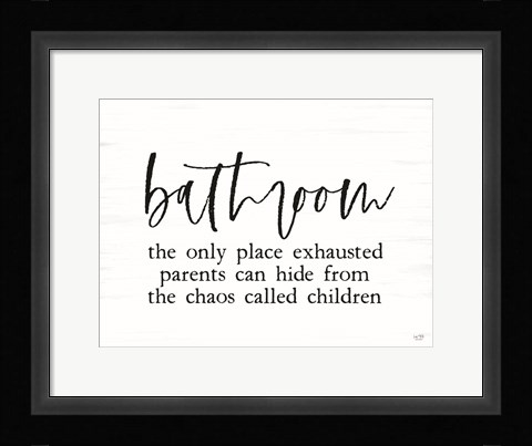 Framed Bathroom Hiding Spot Print