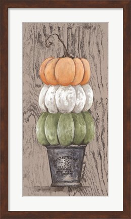 Framed Triple Pumpkin in Stamped Pot Print
