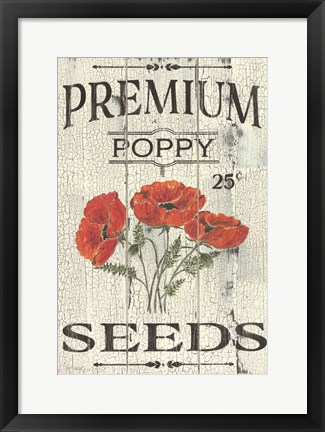 Framed Poppy Seeds Print