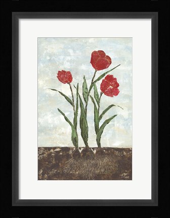 Framed Red Tulips Print