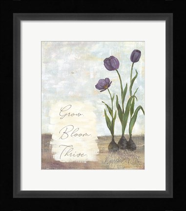 Framed Grow Bloom Thrive Print