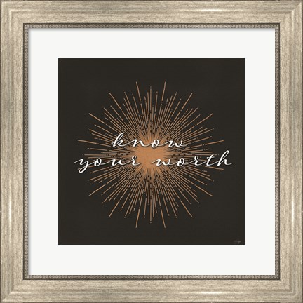 Framed Know Your Worth Print