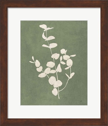 Framed Botanical Study II Forest Green Print