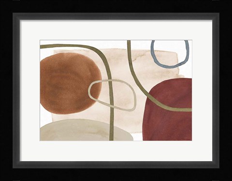 Framed Mediterranean Motif X Print