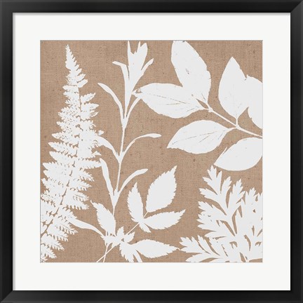 Framed Leaves of Inspiration II Neutral Print