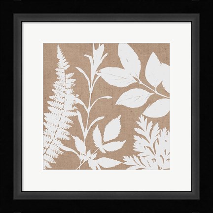 Framed Leaves of Inspiration II Neutral Print