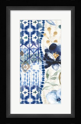 Framed Indigo Splash VI Crop Print