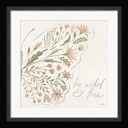 Framed Wildflower Vibes VII Neutral Print