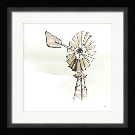Framed Windmill IV Print