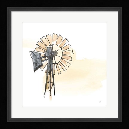 Framed Windmill II Print