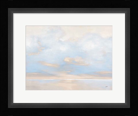 Framed Glint on the Horizon Blue Print