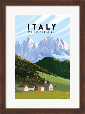 Framed Italian Alps Print