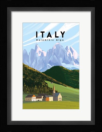 Framed Italian Alps Print