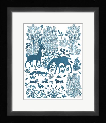 Framed Forest Life Otomi Print