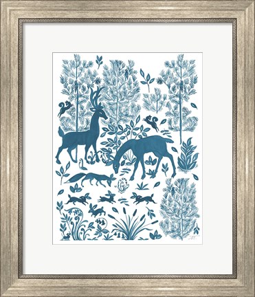 Framed Forest Life Otomi Print