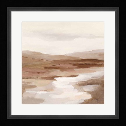 Framed Cinnamon Riverbank I Light Print