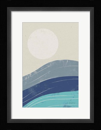 Framed Desert Sunrise I Blue Print