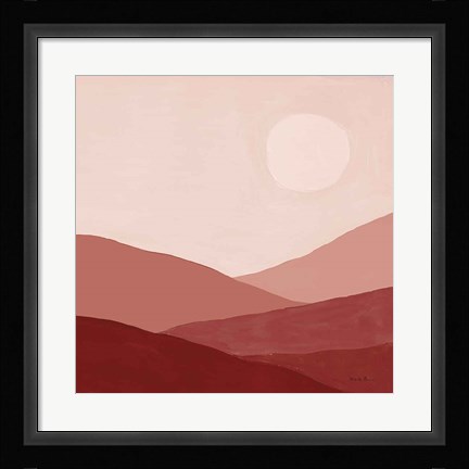 Framed Warm Desert Landscape I Print