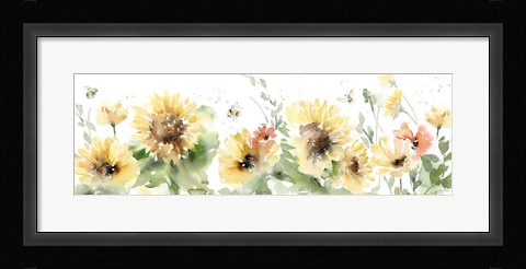 Framed Sunflower Meadow VI Print