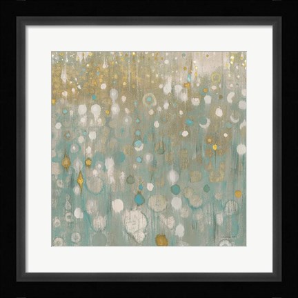 Framed Rain Abstract II Neutral Print