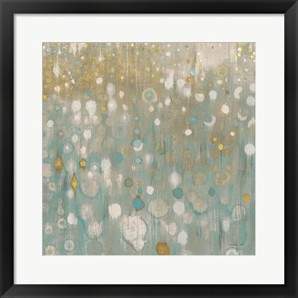 Framed Rain Abstract II Neutral Print
