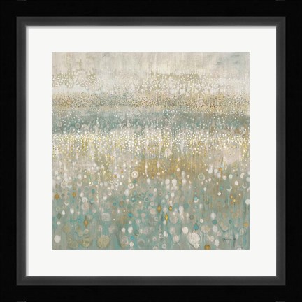 Framed Rain Abstract I Neutral Print