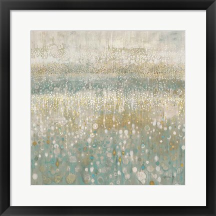 Framed Rain Abstract I Neutral Print