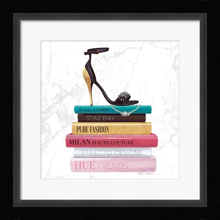 Framed Paris Style III Marble Sq Print