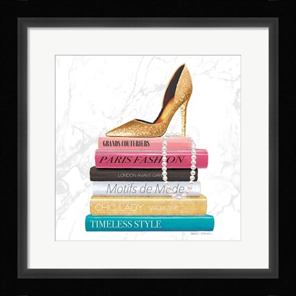 Framed Paris Style II Marble Sq Print