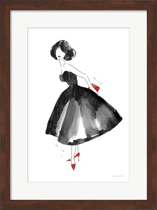 Framed Fashion Debutante with Red Print