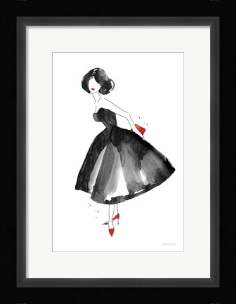Framed Fashion Debutante with Red Print