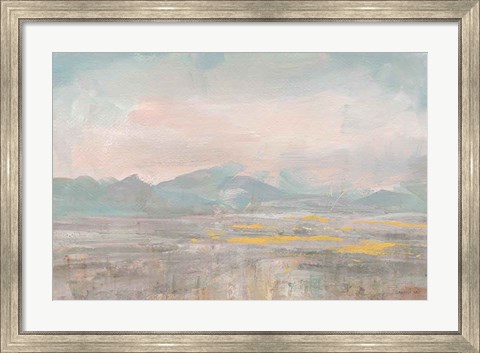 Framed Distant Mountains Crop Print