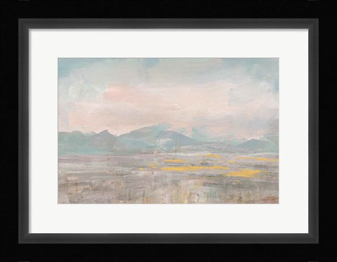 Framed Distant Mountains Crop Print