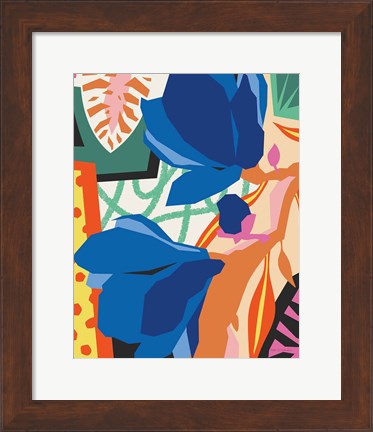 Framed Blue Magnolia Print