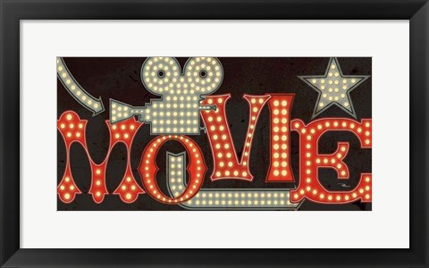 Framed Movie Lights II v2 Print