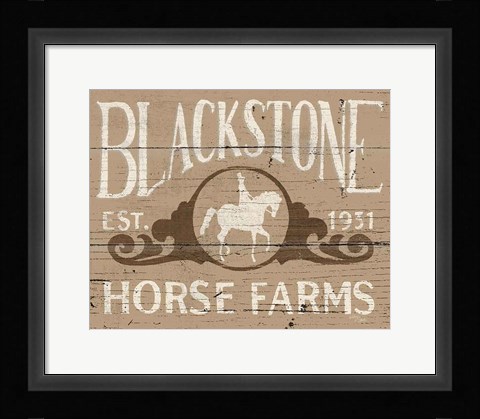 Framed Horse Signs IV Neutral Print
