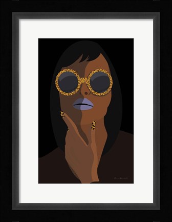 Framed Accessorize II Peri Lips Print