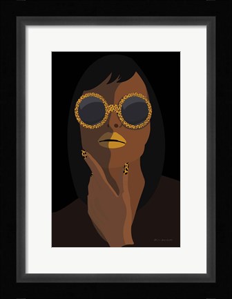 Framed Accessorize II Yellow Lips Print
