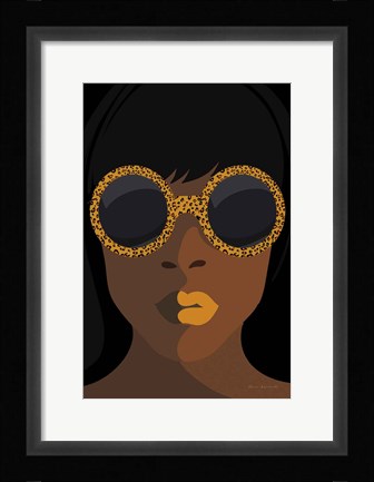 Framed Accessorize I Yellow Lips Print