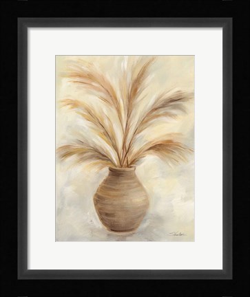 Framed Vase of Grasses II Print