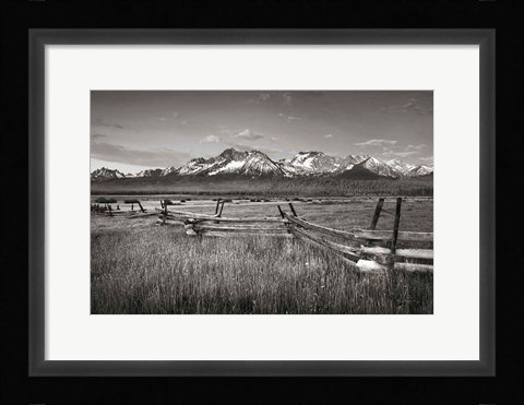 Framed Stanley Basin Fence Print