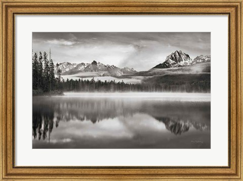 Framed Little Redfish Lake Morning I Print